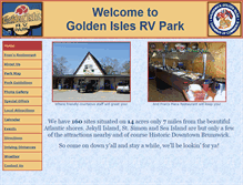 Tablet Screenshot of goldenislesrvpark.com